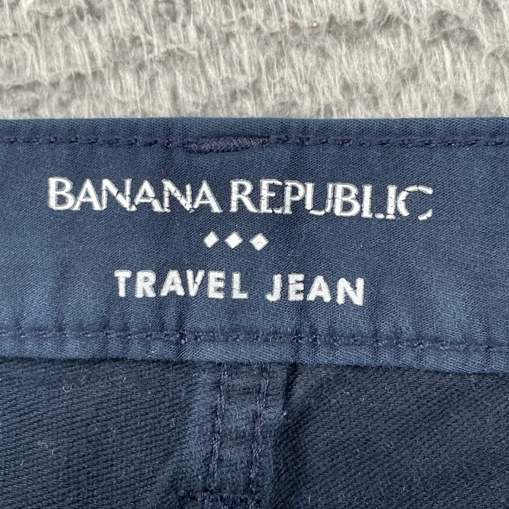 Banana Republic Travel Jean Mens 32x27 Navy Blue Athletic Fit Stretch 5-Pocket